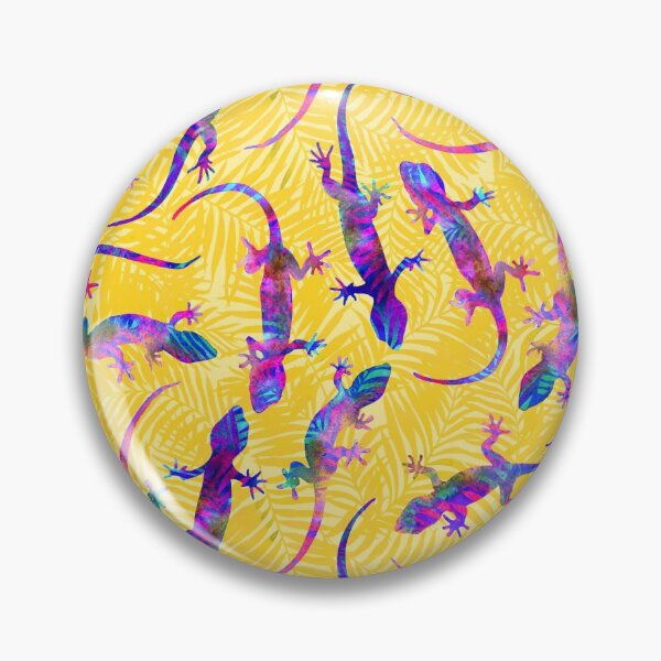 Item preview, Yellow Opalescent Summer Geckos designed and sold by Carolina Diaz.