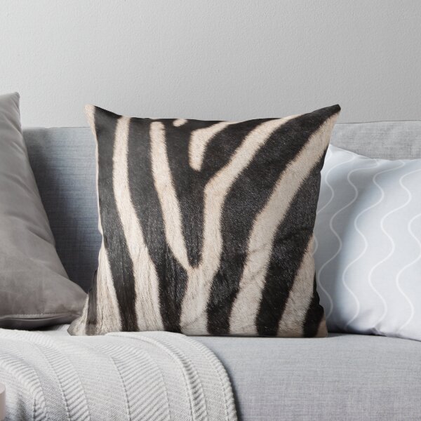 Zebra Stripes|Zebra Pattern|African Animal Fur|Zebra Lover Throw Pillow