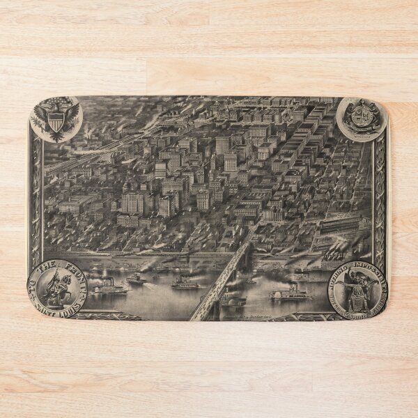 Item preview, Vintage Map of St Louis MO (1907) designed and sold by BravuraMedia.