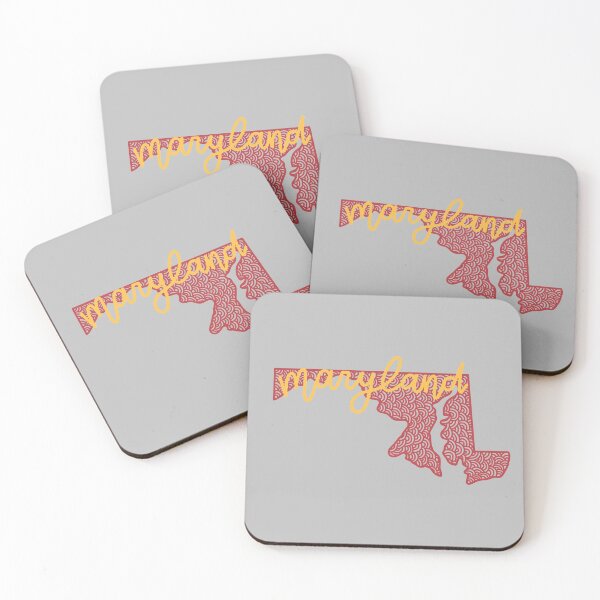 Item preview, Maryland Wavy Cursive State Outline designed and sold by carwalker13.