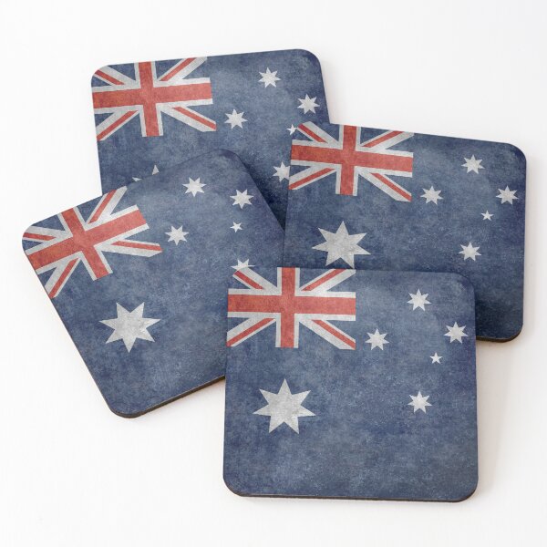 Item preview, Flag of Australia, grungy textured version designed and sold by Bruiserstang.