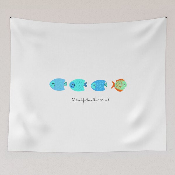 Item preview, Whimsical Fish "Don't follow the Crowd"   designed and sold by KCook1465.
