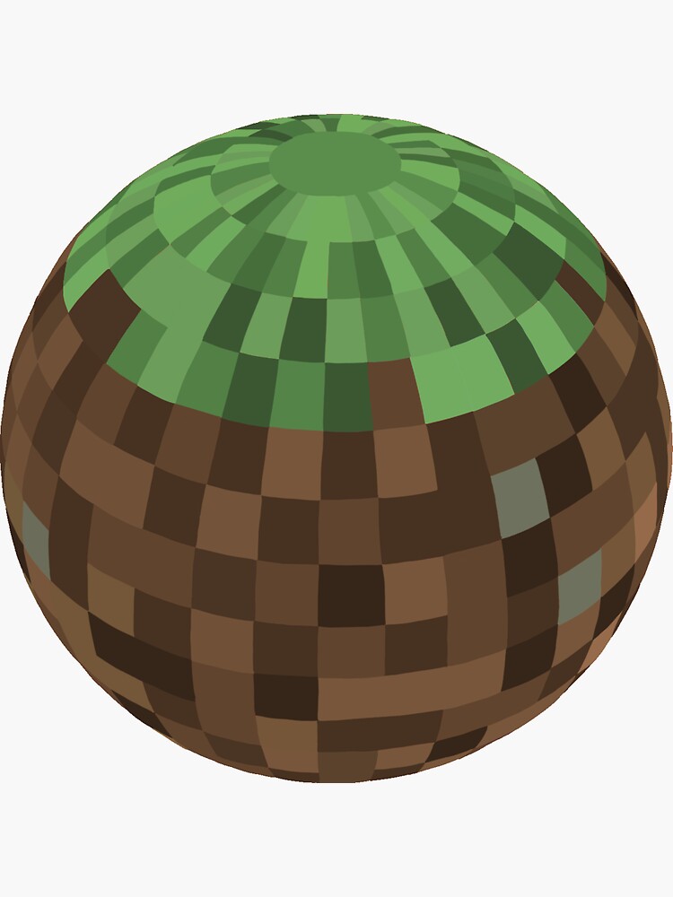 An earth globe that resembles a minecraft creeper
