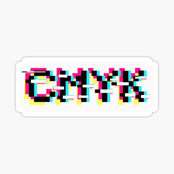 Glitch CMYK Sticker
