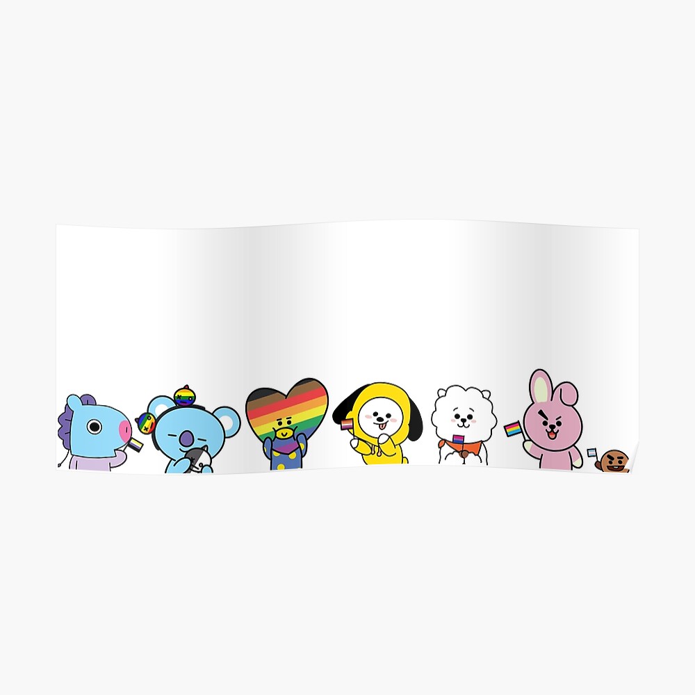 bt21 pride art print by dahyuun redbubble