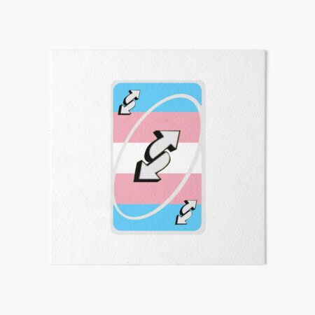 Queer Pride Flag Uno Reverse Card Art Board Print By Livaroonie Redbubble