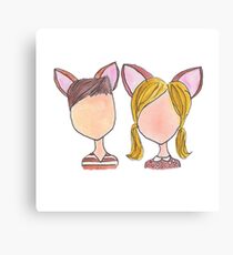 Bambi and Faline Canvas Print