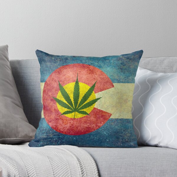 Artikelvorschau, Retro Colorado State Flagge mit dem Blatt - Marihuana-Blatt, das ist! entworfen und verkauft von Bruiserstang.