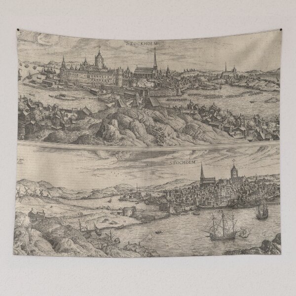 Item preview, Vintage Map of Stockholm Sweden (1588) designed and sold by BravuraMedia.