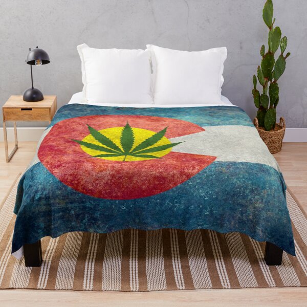 Item preview, Retro Colorado State flag with the leaf - Marijuana leaf that is! designed and sold by Bruiserstang.