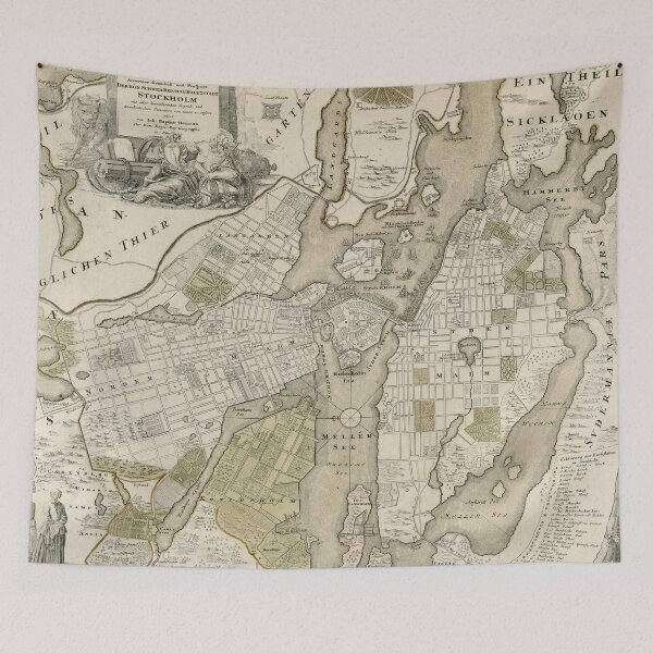 Item preview, Vintage Map of Stockholm Sweden (1720) designed and sold by BravuraMedia.