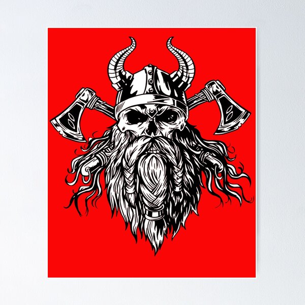 Viking Skull Wall Art for Sale