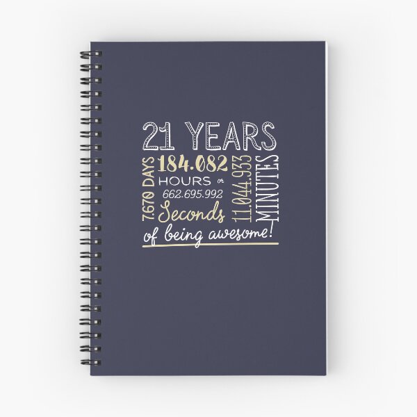 Item preview, 21st Birthday Gifts - 21 Years of being Awesome in Hours & Seconds designed and sold by betternotes.