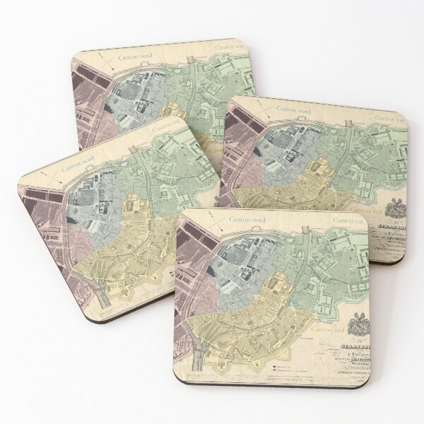Item preview, Vintage Map of Strasbourg France (1870) designed and sold by BravuraMedia.