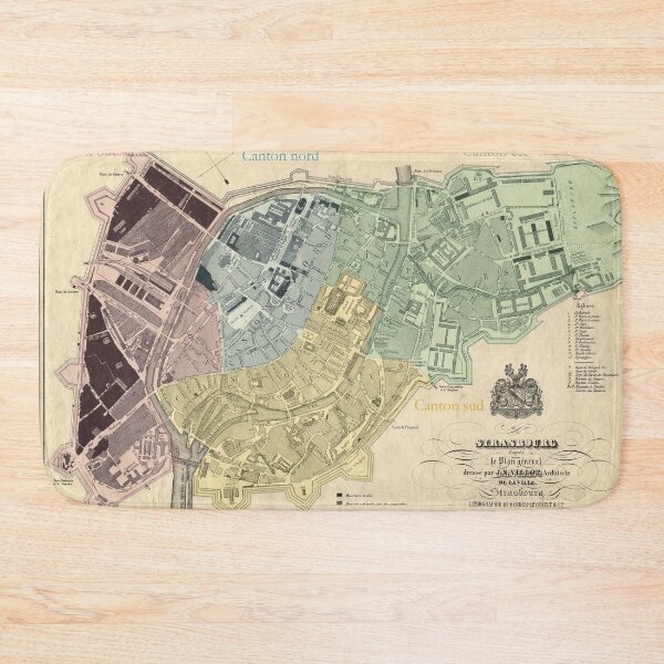 Item preview, Vintage Map of Strasbourg France (1870) designed and sold by BravuraMedia.