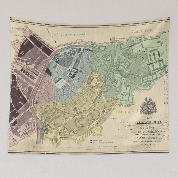 Item preview, Vintage Map of Strasbourg France (1870) designed and sold by BravuraMedia.