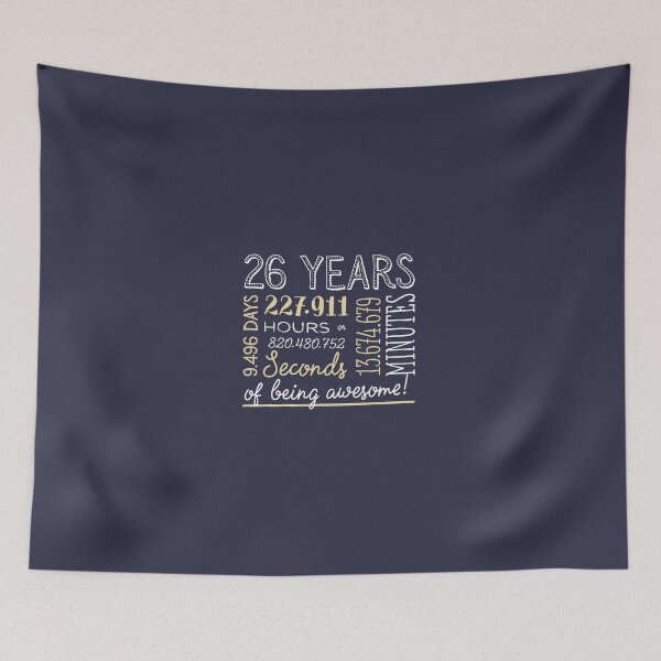Item preview, 26th Birthday Gifts - 26 Years of being Awesome in Hours & Seconds designed and sold by betternotes.