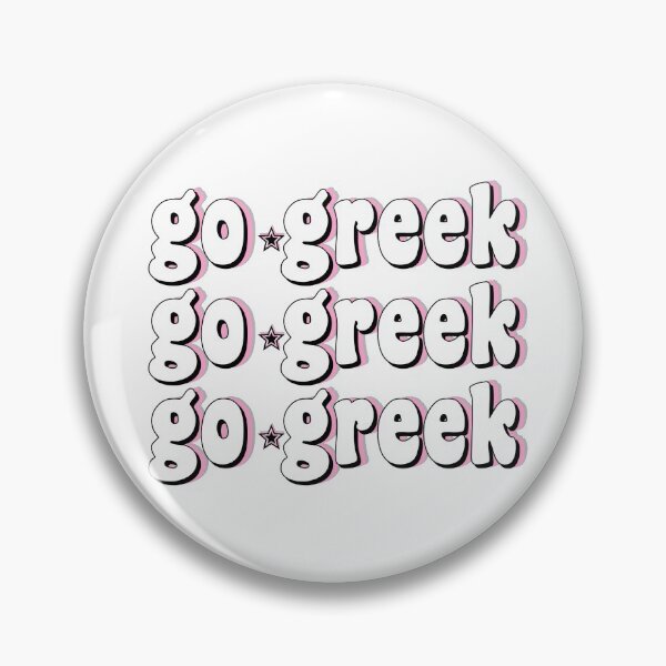Item preview, pink go greek sorority recruitment rush with star designed and sold by secstickers.