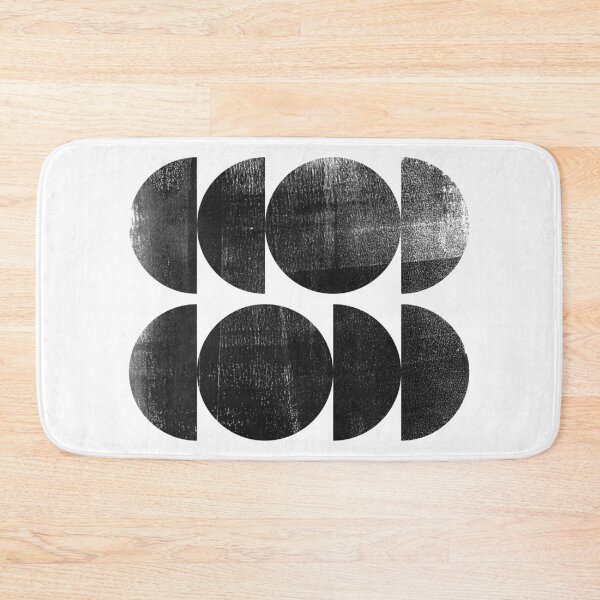 Item preview, Black and White Mid Century Modern Circles Horizontal Abstract designed and sold by Janine Aykens.