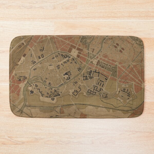 Item preview, Vintage Map of Strasbourg France (1880) designed and sold by BravuraMedia.