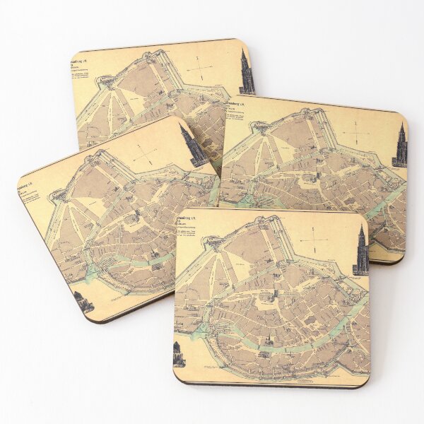 Item preview, Vintage Map of Strasbourg France (1890) designed and sold by BravuraMedia.