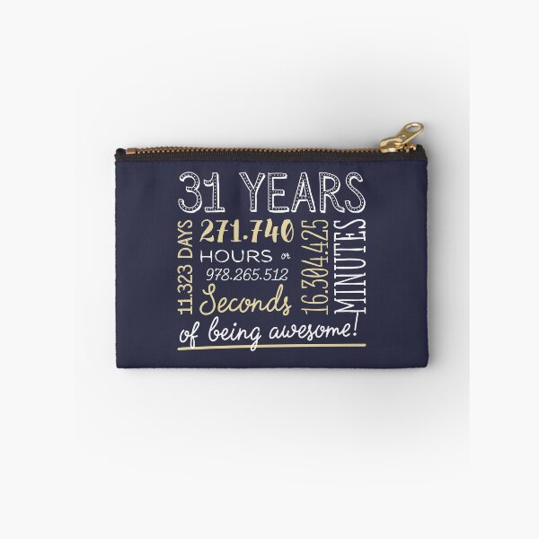 Item preview, 31st Birthday Gifts - 31 Years of being Awesome in Hours & Seconds designed and sold by betternotes.