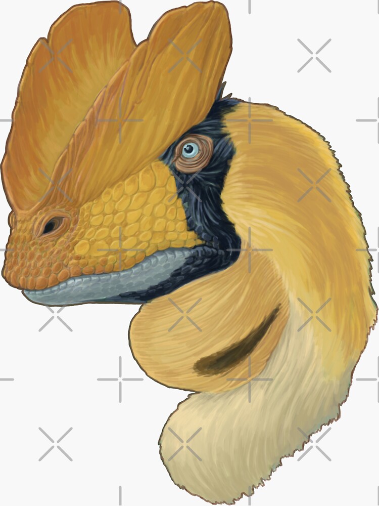 Thumbnail 3 of 3, Sticker, Two-Crested Lizard designed and sold by coffeeisblack.