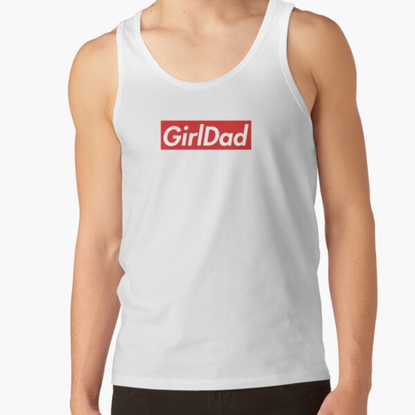 Girl Dad in Red Rectangle Tank Top