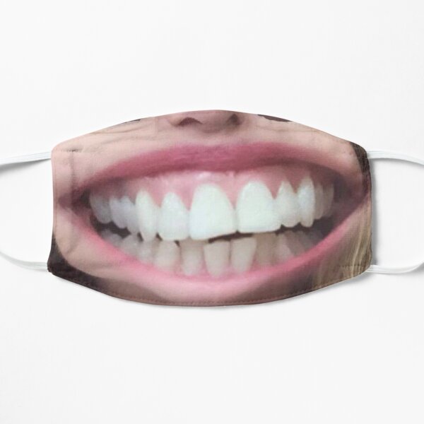 Fun Human grin coronavirus face mask Flat Mask