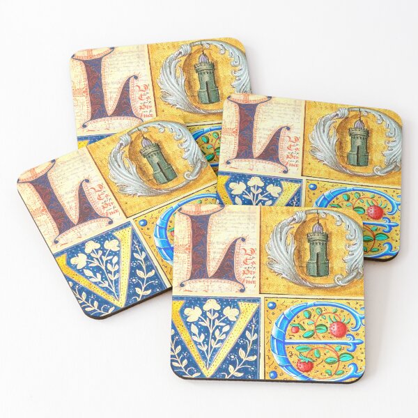 Item preview, LOVE, medieval illuminated letters designed and sold by liondormant.