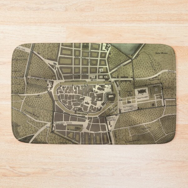 Item preview, Vintage Map of Stuttgart Germany (1895) designed and sold by BravuraMedia.