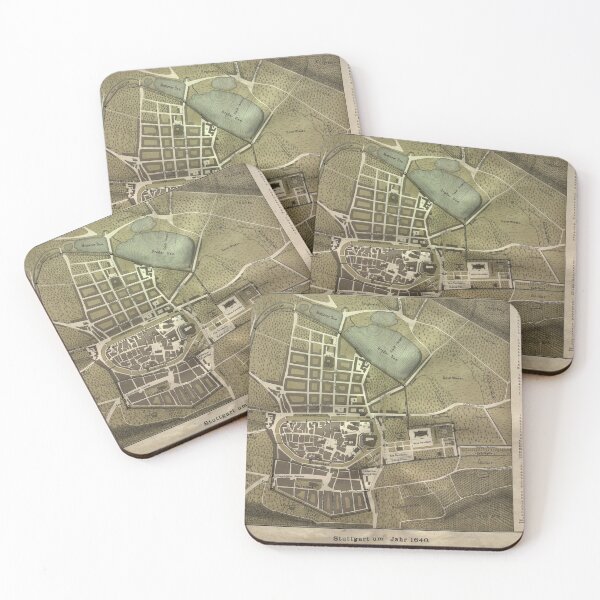 Item preview, Vintage Map of Stuttgart Germany (1895) designed and sold by BravuraMedia.
