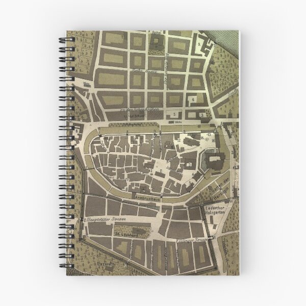 Item preview, Vintage Map of Stuttgart Germany (1895) designed and sold by BravuraMedia.