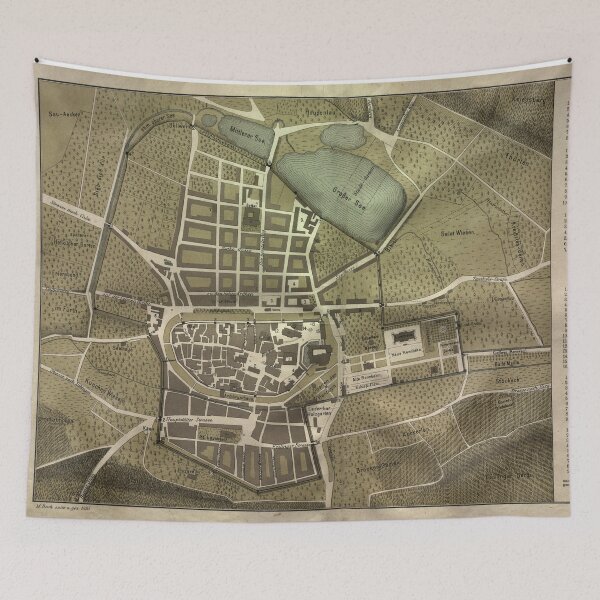 Item preview, Vintage Map of Stuttgart Germany (1895) designed and sold by BravuraMedia.