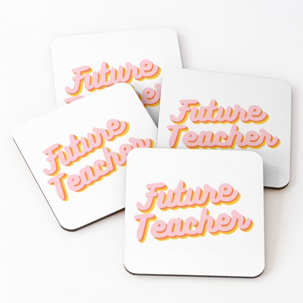 Item preview, Retro Future Teacher Design in Pink and Orange designed and sold by WildeandCo.