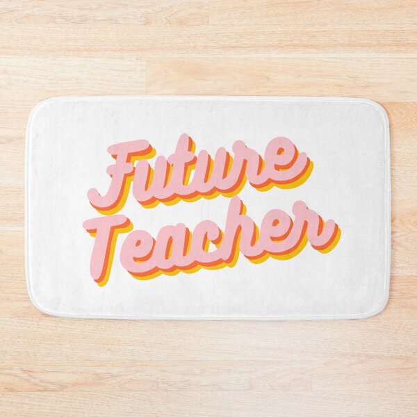Item preview, Retro Future Teacher Design in Pink and Orange designed and sold by WildeandCo.