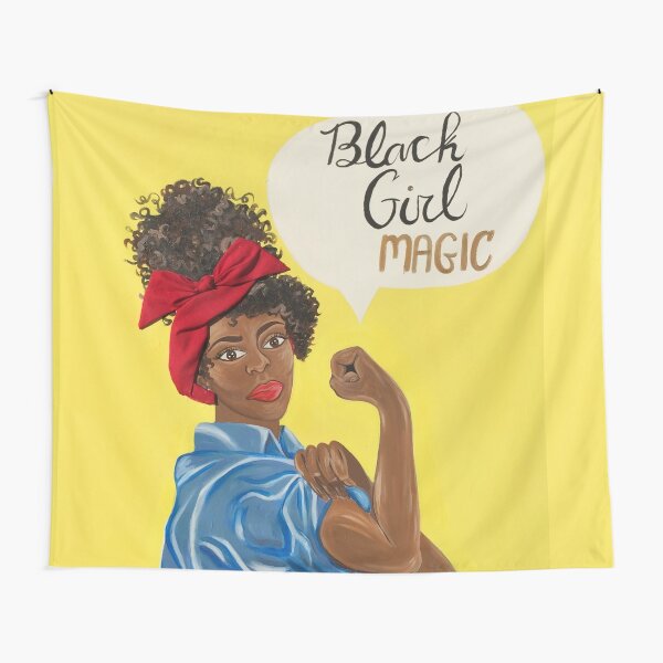Black girl Magic Limited Edition Art Print - black art - black girl magic - Afro centric - African American Art Tapestry