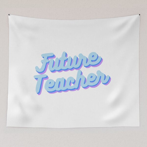 Item preview, Retro Future Teacher Design in Blue designed and sold by WildeandCo.
