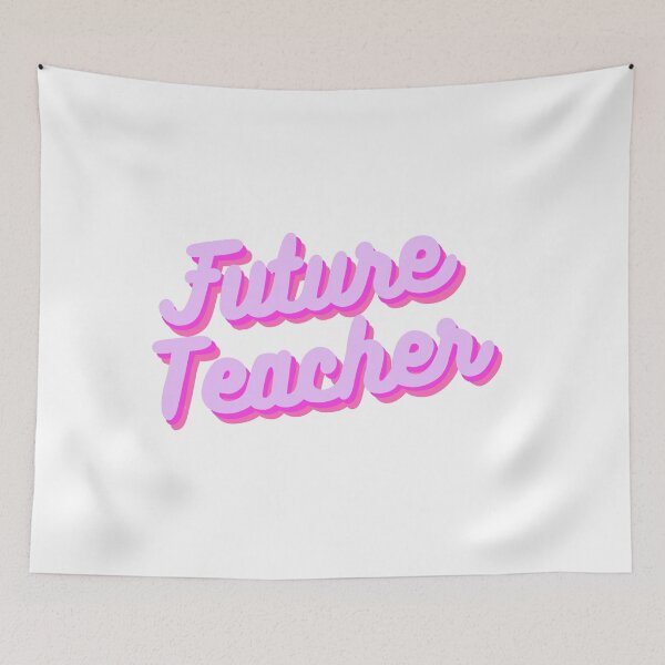 Item preview, Retro Future Teacher Design in Hot Pink  designed and sold by WildeandCo.