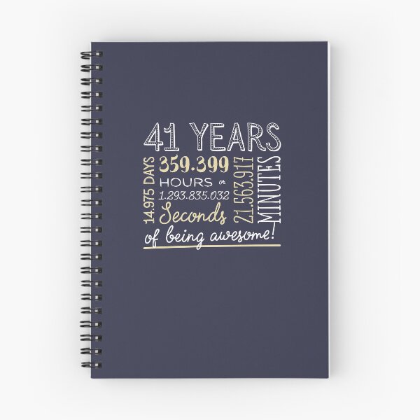 Item preview, 41st Birthday Gifts - 41 Years of being Awesome in Hours & Seconds designed and sold by betternotes.