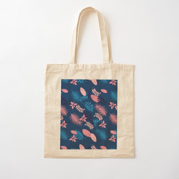 Blue Summer Perennial Cotton Tote Bag