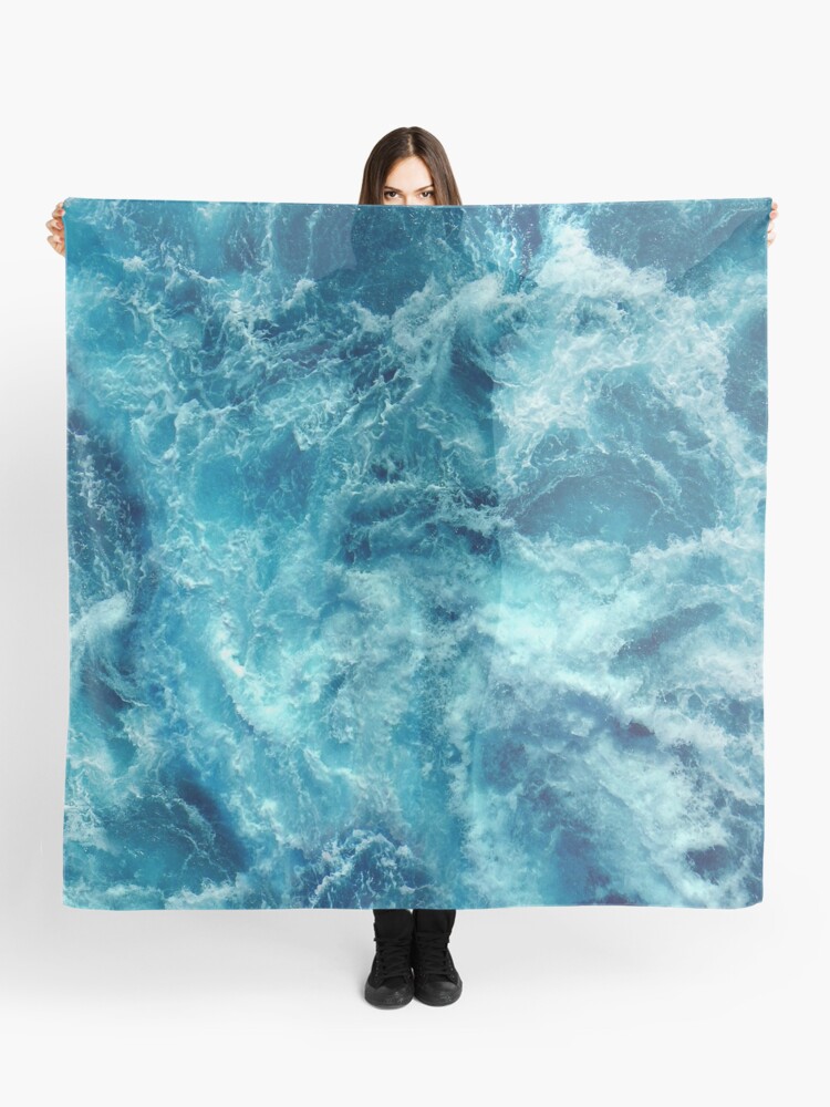 Thumbnail 1 of 3, Scarf, Ocean is shaking designed and sold by CatyArte.