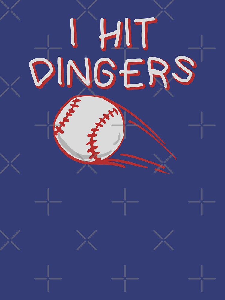"I Hit Dingers Funny Viral Baseball Quote Youth Home Run" Tshirt
