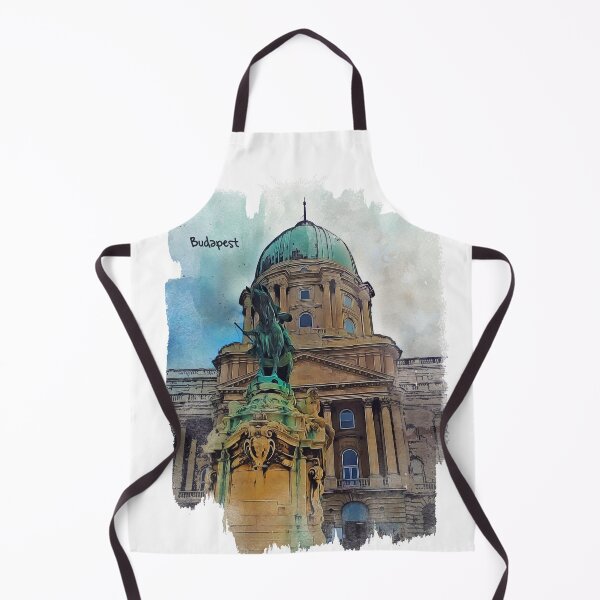 Item preview, Buda Castle or Royal Palace with horse statue, Budapest, Hungary designed and sold by graphicjunction.