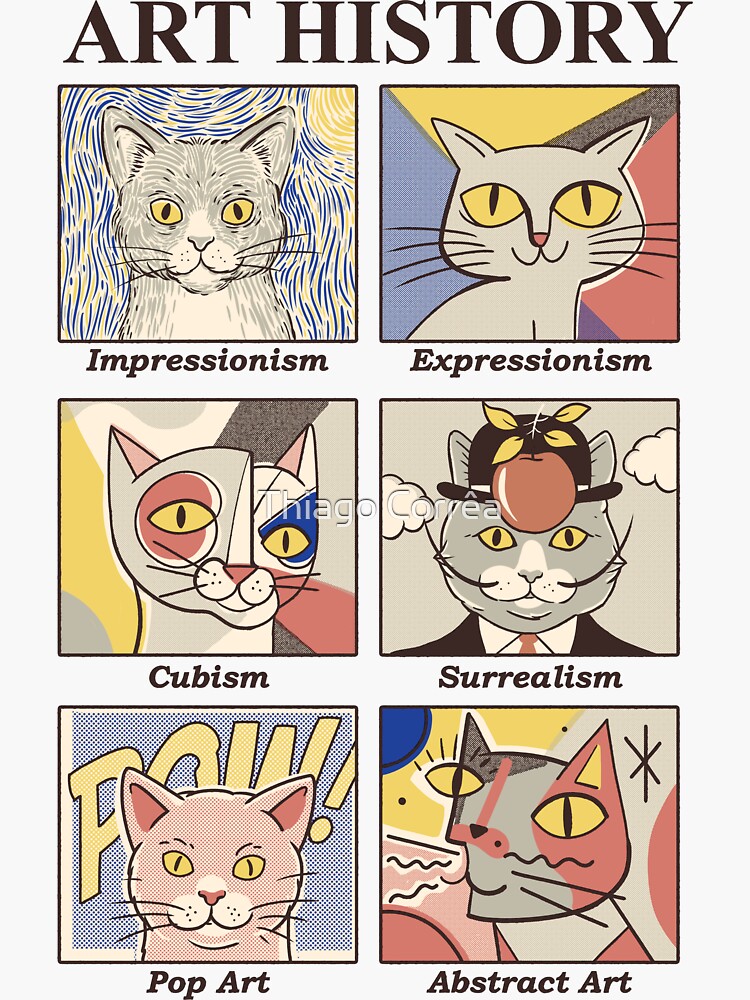 Thumbnail 3 of 3, Sticker, Art History designed and sold by thiagocorream.