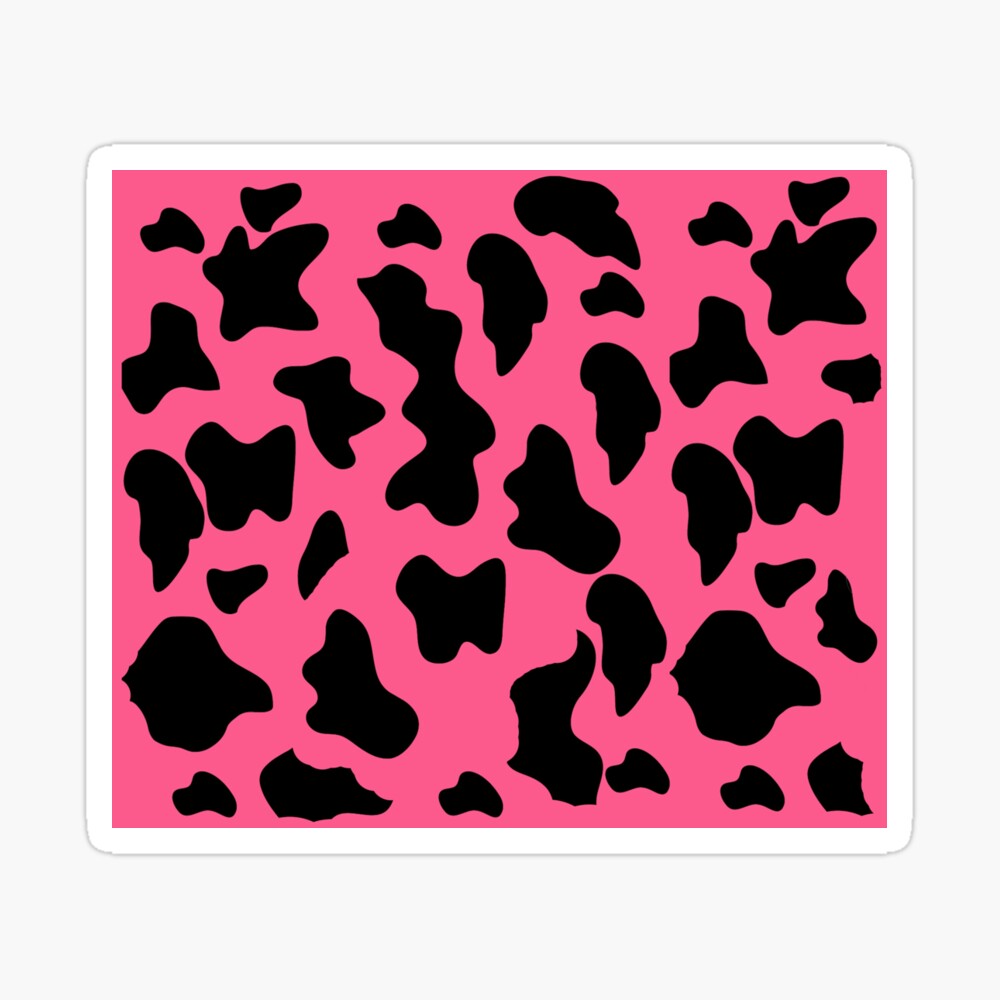 Premium Vector  Cow pattern pink collection set animal print