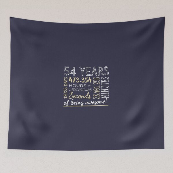 Item preview, 54th Birthday Gifts - 54 Years of being Awesome in Hours & Seconds designed and sold by betternotes.