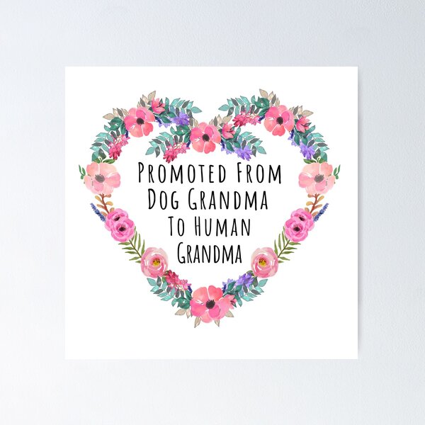 Item preview, Promoted from Dog Grandma to Human Grandma, Baby Announcement. designed and sold by StickerArtwork.