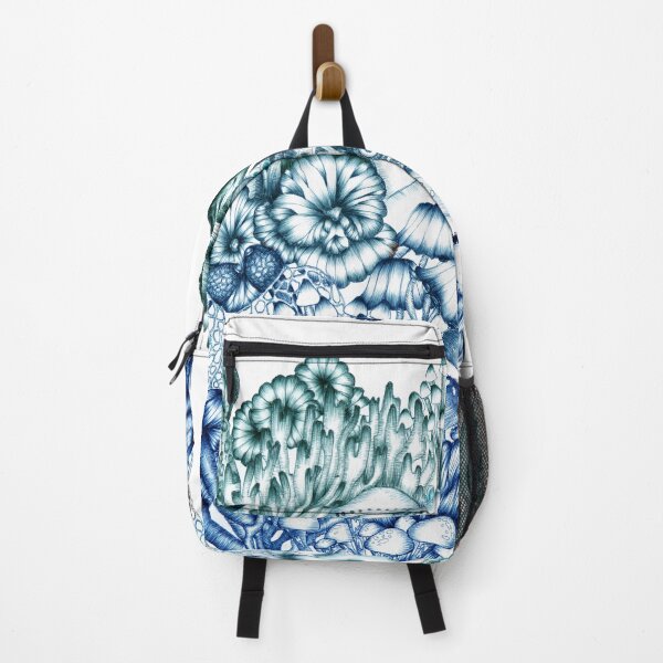 Item preview, A Medley of Mushrooms in Blue designed and sold by ECMazur Art.