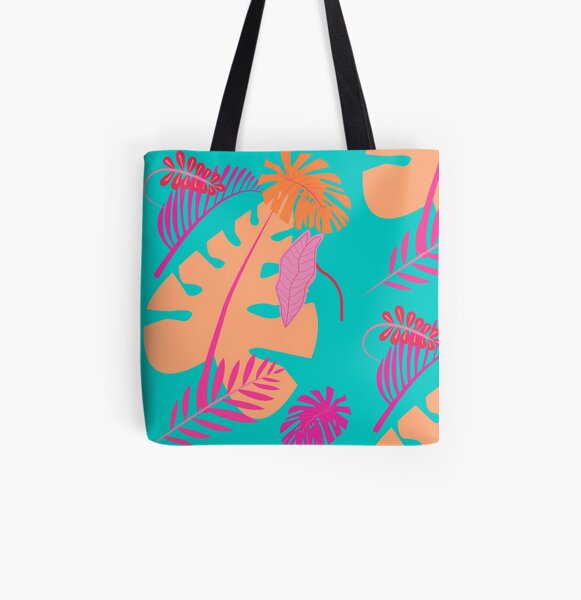 Tropical Summer Sunset Flower All Over Print Tote Bag